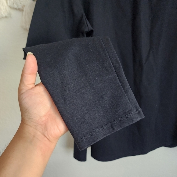 Lane Bryant Sheer Swiss Dot Black Long Sleeve Top Business Casual Minimalist 18 - Picture 5 of 9